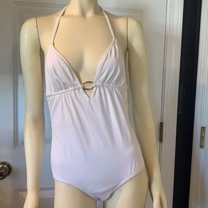 NWT JCrew White Plunge One Piece Bathing Suit Size 10. NEVER WORN.